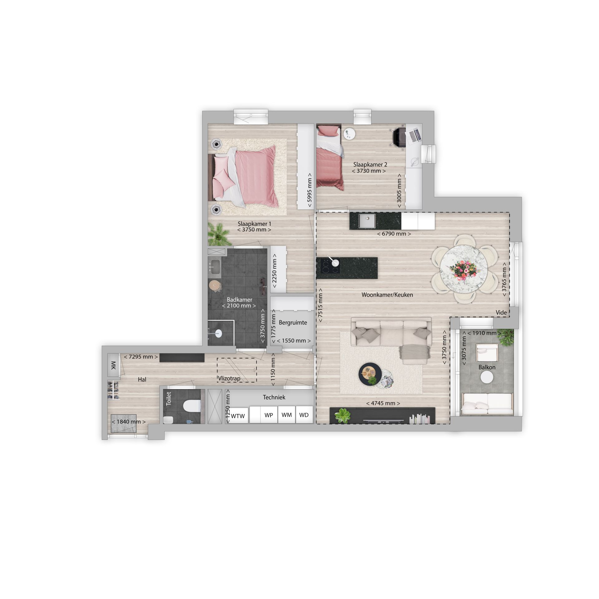 Plattegrond plattegrond woningtype d2, bnr 35 D2 Florant