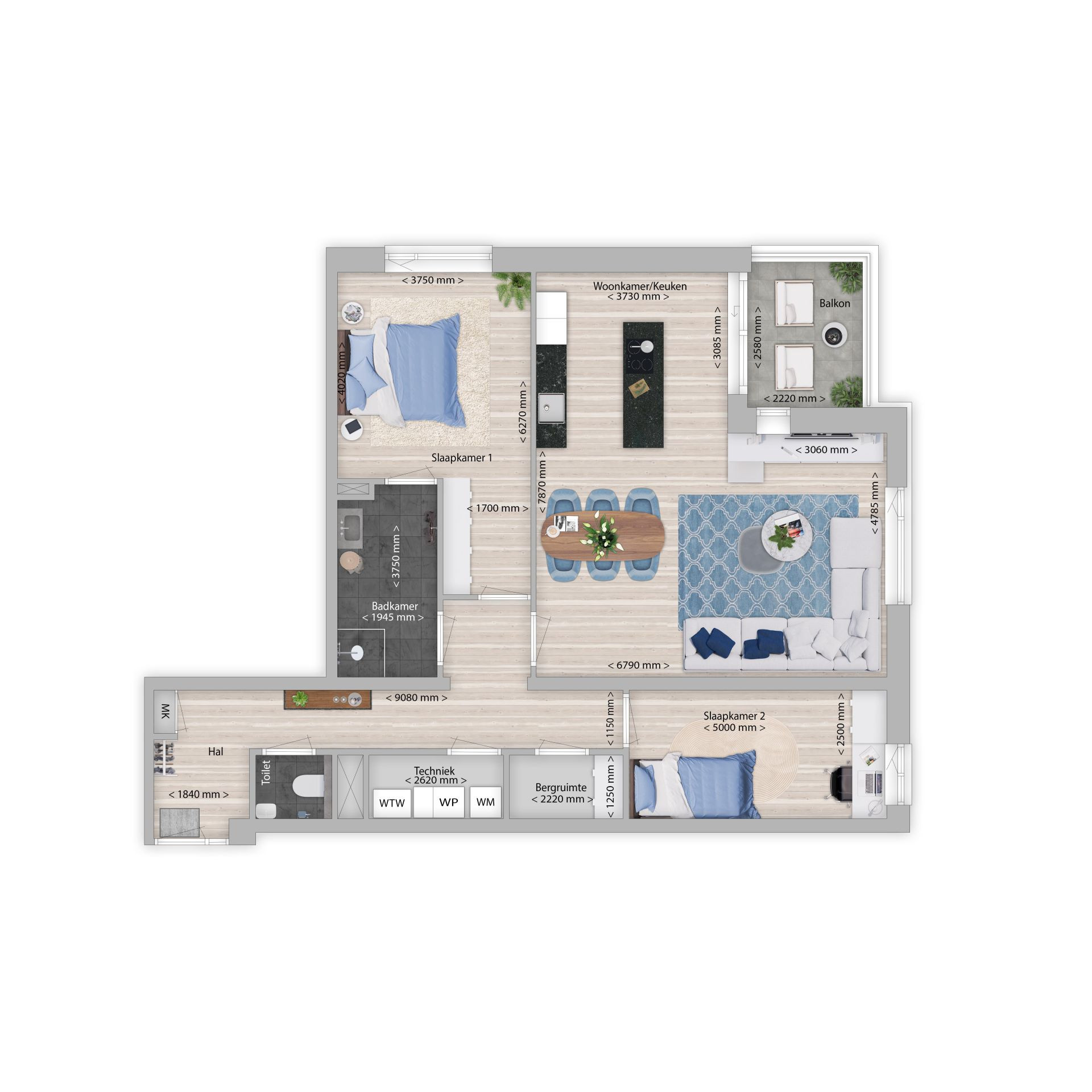 Plattegrond plat12-type-d1-bnr-3 D1 Florant