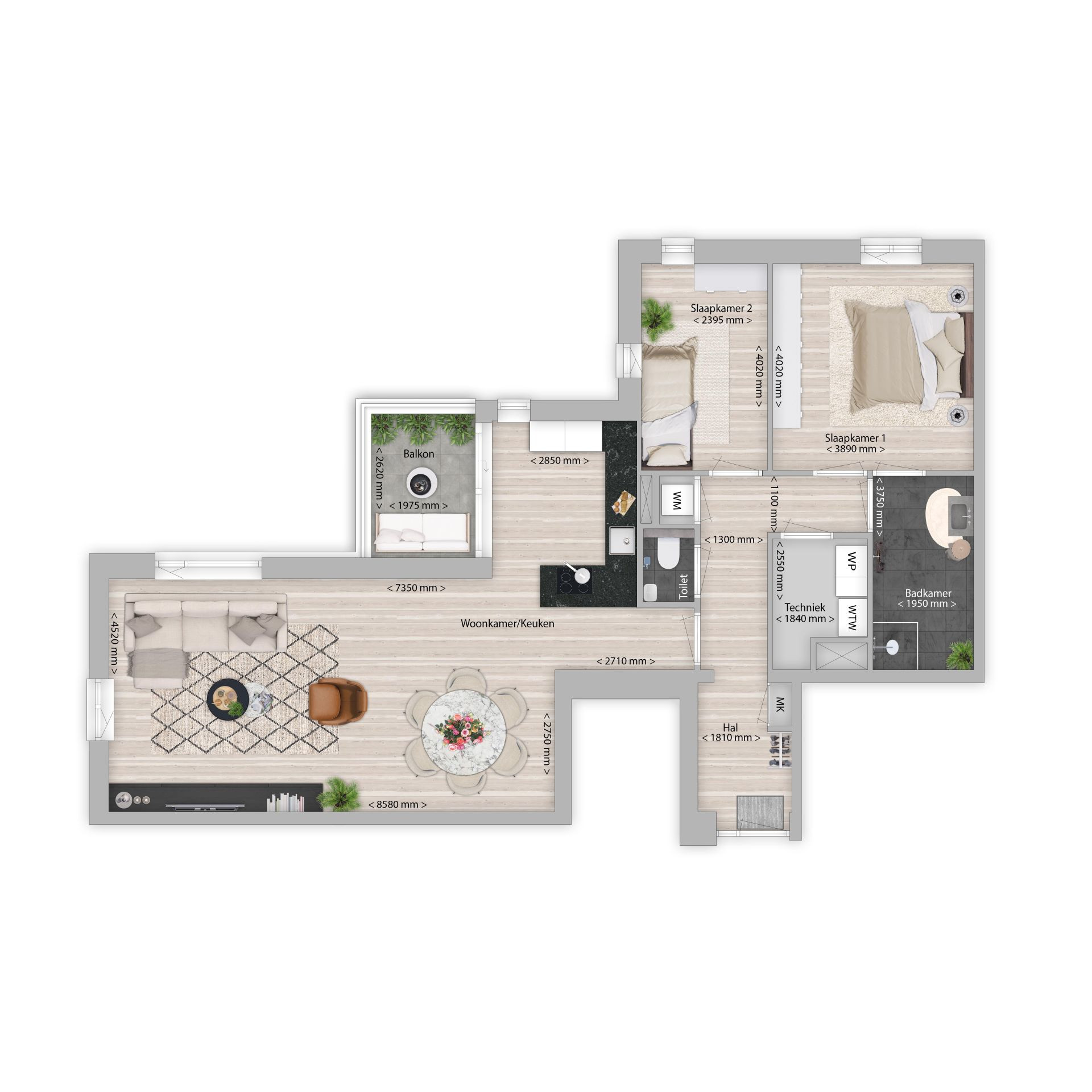 Plattegrond plat16-type-e2-bnr-28 E2 Florant