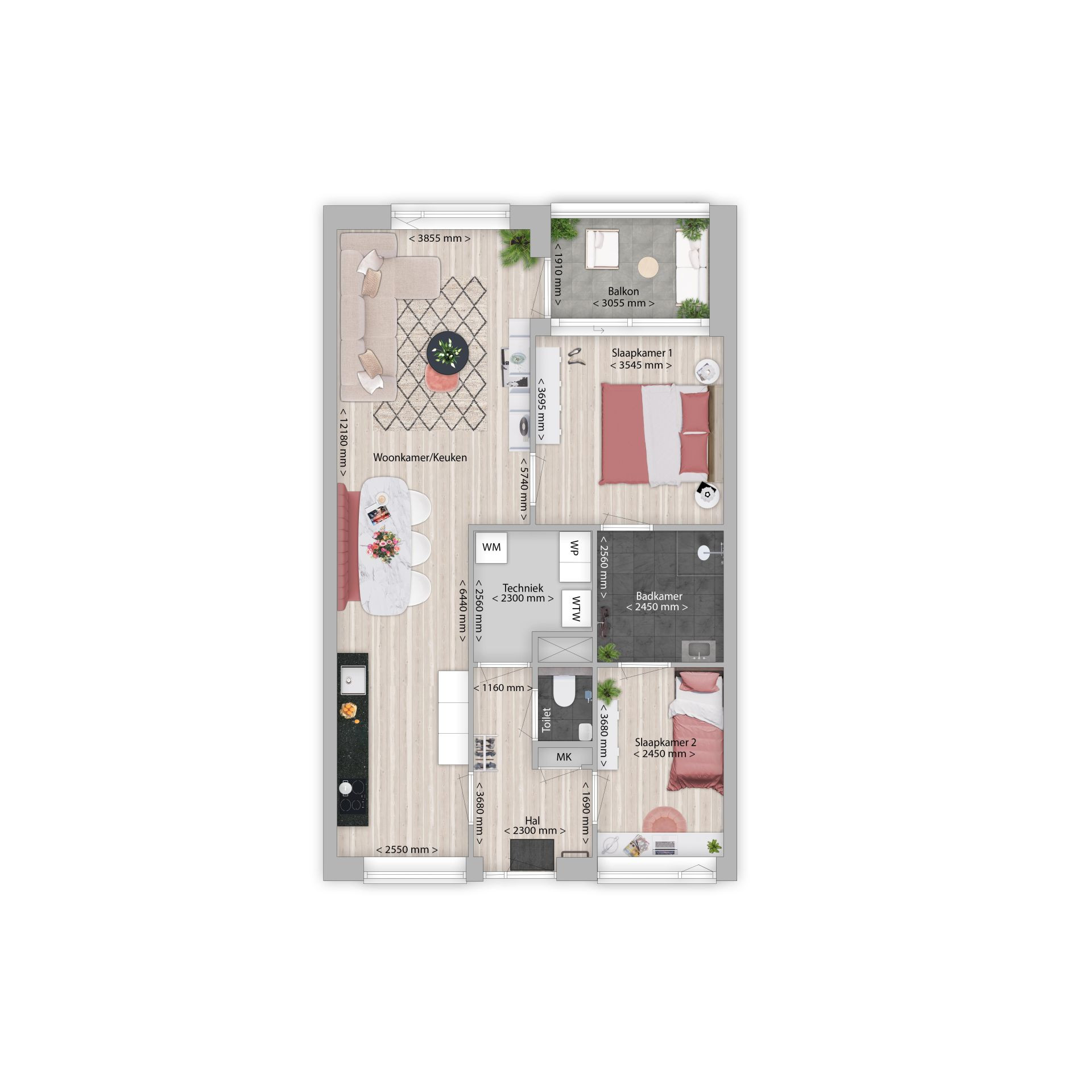 Plattegrond plattegrond woningtype c1, bnr 2 C1 Florant
